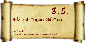 Bárányos Sára névjegykártya